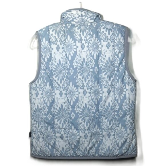 Patagonia Women's Nano‎ Puff Vest Small – Light Blue & White Floral, PrimaLoft - Picture 4 of 7